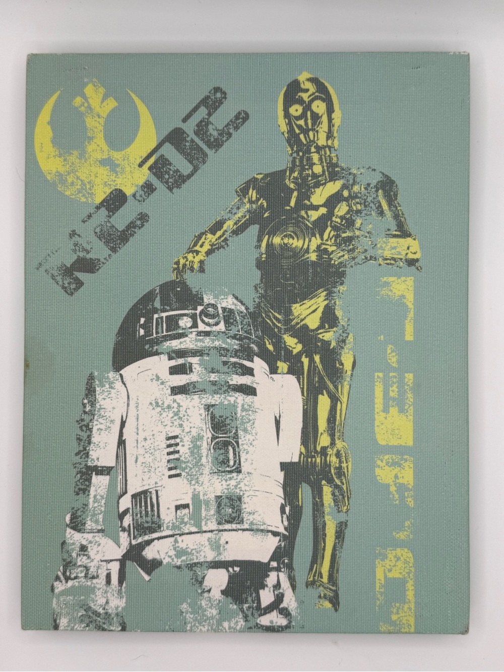 Set of 2 Star Wars Artissimo R2-D2 C-3PO Millennium Falcon Canvas Wall Art